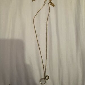 Minimalist Gold Necklace with Circular Pendant